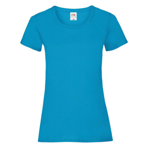 Футболка жіноча Fruit of the Loom Valueweight Ladies , azure blue- бірюзова, розмір XL