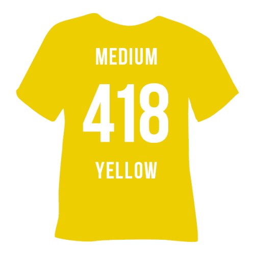 Термоплівка  418 MEDIUM YELLOW Poli-Flex Premium, середньо-жовта