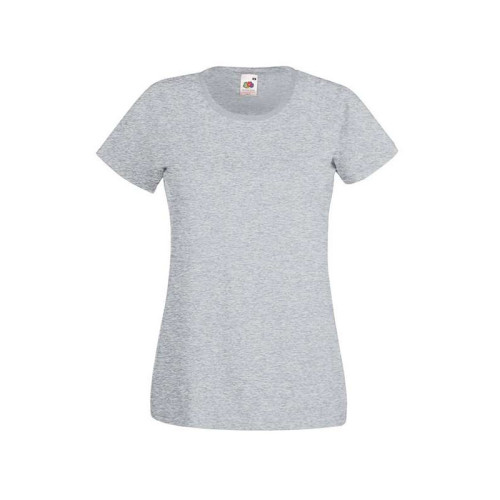 Футболка жіноча Fruit of the Loom Valueweight Ladies , Heather grey сірий меланж розмір XL